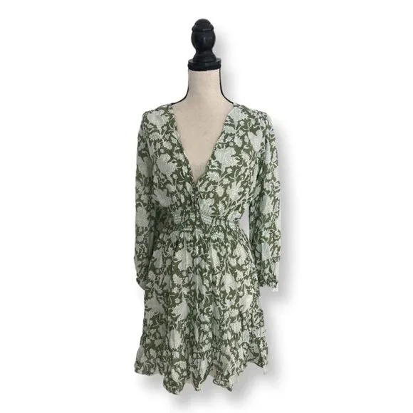 maje green floral dress Trina Turk Women's Opponent Shirt Dress in Limone Print size Medium
